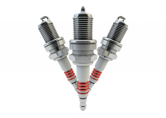 Illustration of Spark plugs in white background / Spark Plugs