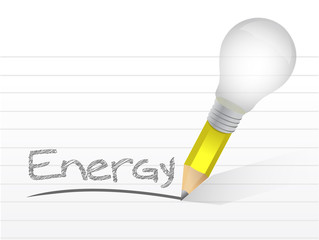 energy light bulb pencil concept illustration