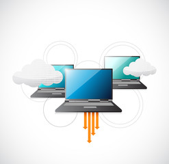cloud computing online connection illustration