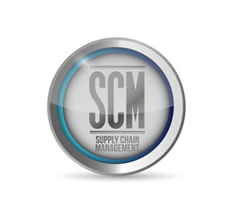 supply chain management button illustration