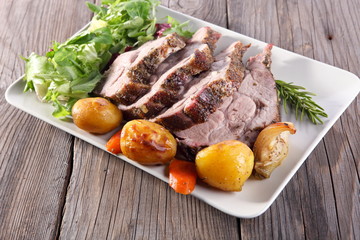 roasted pork with vegetables 