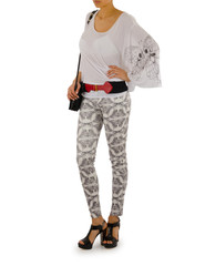 Naklejka premium Woman in fashion concept on white