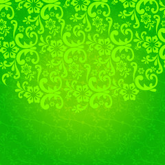 Beautiful green floral background