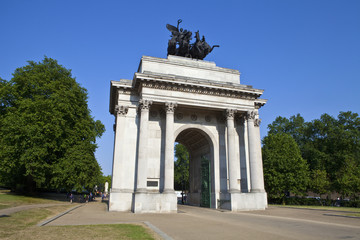 Fototapeta na wymiar Wellington Arch w Londynie