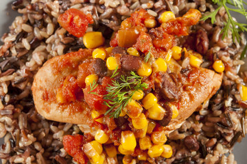 Southwestern Chicken with Rice and Corn