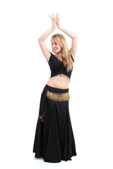 Belly dancer dancing