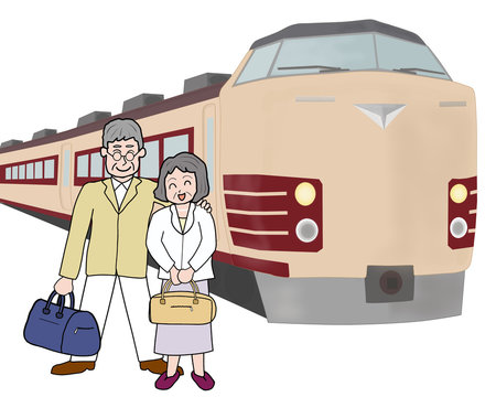 シニア夫婦の鉄道の旅