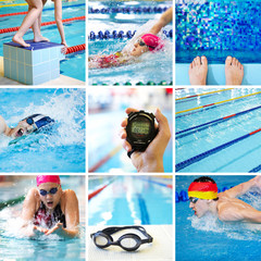 sporty swimming