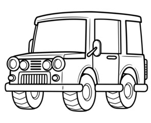 Vector illustration of cartoon car