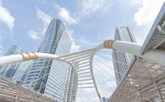 Bangkok Chong Nonsi skywalk at bangkok skytrain,Thailand