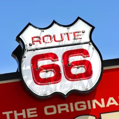 Kissenbezug Route 66 Leuchtreklame © Brad Pict