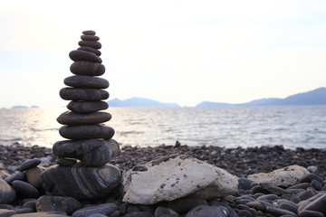 pebble on island, Lipe island, Thailand