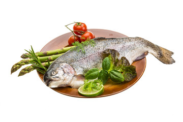 Fresh raw rainbow trout
