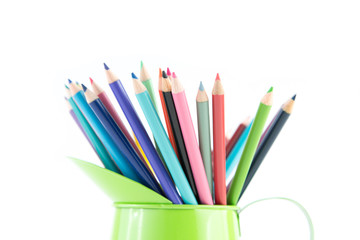 Color pencils in Green Cup