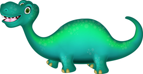 cute dinosaur cartoon posing