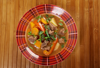 Irish stew with tender lamb meat