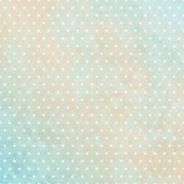 Retro Background Stars Turquoise/Beige