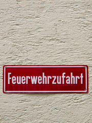 fire driveway sign 1 Germany Feuerwehrzufahrt