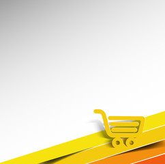 shopping cart icon, shopping basket design- vector illustration