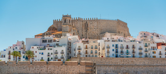 Houses in Peniscola castle, Spain