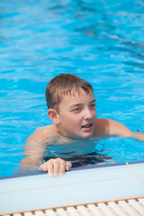cute guy in the pool
