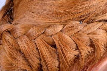 Rear view of a hairstyle