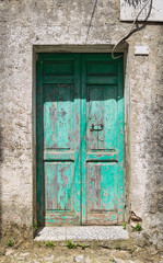 Wooden door. Tursi. Basilicata. Italy.