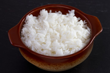 boiled rice in bowl