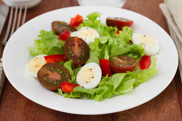 salad with eggs on the plate