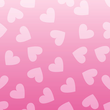 Seamless Vintage Pink Heart Pattern Background.