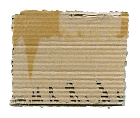 Torn cardboard isolated