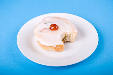 Tasty Cake With Bite On Plate