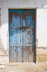 Wooden door. Tursi. Basilicata. Italy.