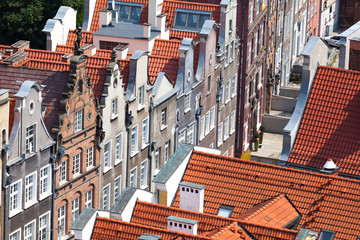 Old town buildings in the centre of Gdansk Poland