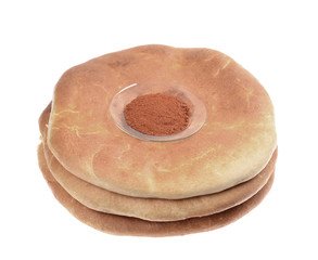 White bread loafs isolated on white background