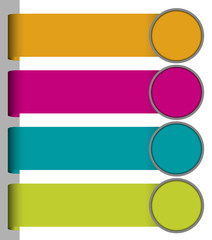 Fototapeta premium Set of colorful paper tags