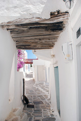 Traditional greek alley on Sifnos island, Greece - 54114735