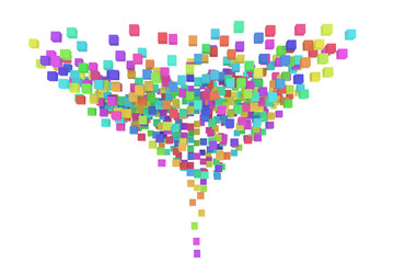 カラフルなブロックの背景素材