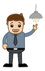 Idea Generated - Office Character - Vector Illustration
