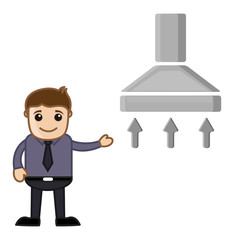 Chimney - Office Character - Vector Illustration