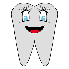 smiling tooth. vector