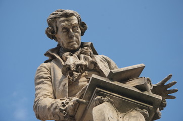Statue of Luigi Galvani, Bologna, Italy © yournameonstones