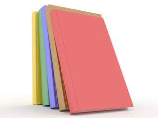 Stack of books isolated on white