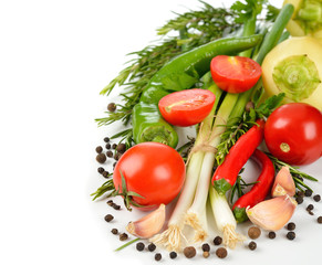 Vegetables and spices