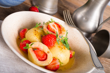  dumplings with strawberries