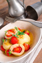 dumplings with strawberries