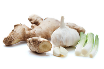 Garlic, ginger and spring onion