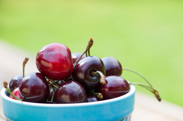 Frisch gepflückte Kirschen