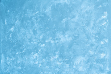 Obraz premium Blue cement wall with painted brush texture