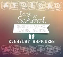 Back to school - blurred background